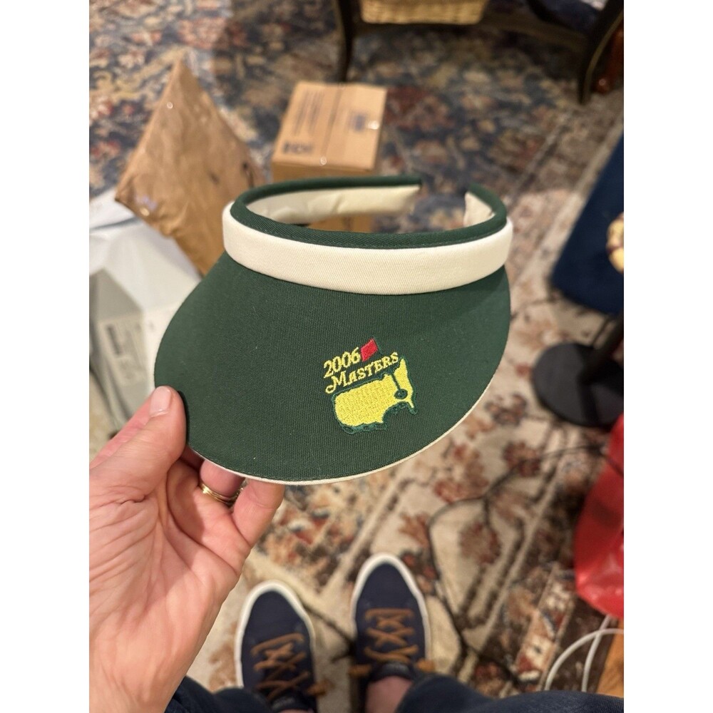 2006 Masters Green & White Visor Magnolia Lane Sun Shade Hat